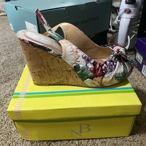 Floral Cork Wedge